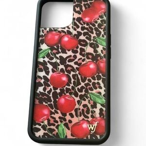 Wildflowers Cherry Leopard Phone Case - Red and Black
